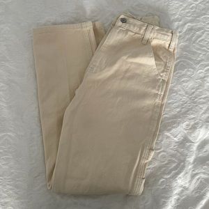 Brandy Melville Ariana Painter Pants Cream